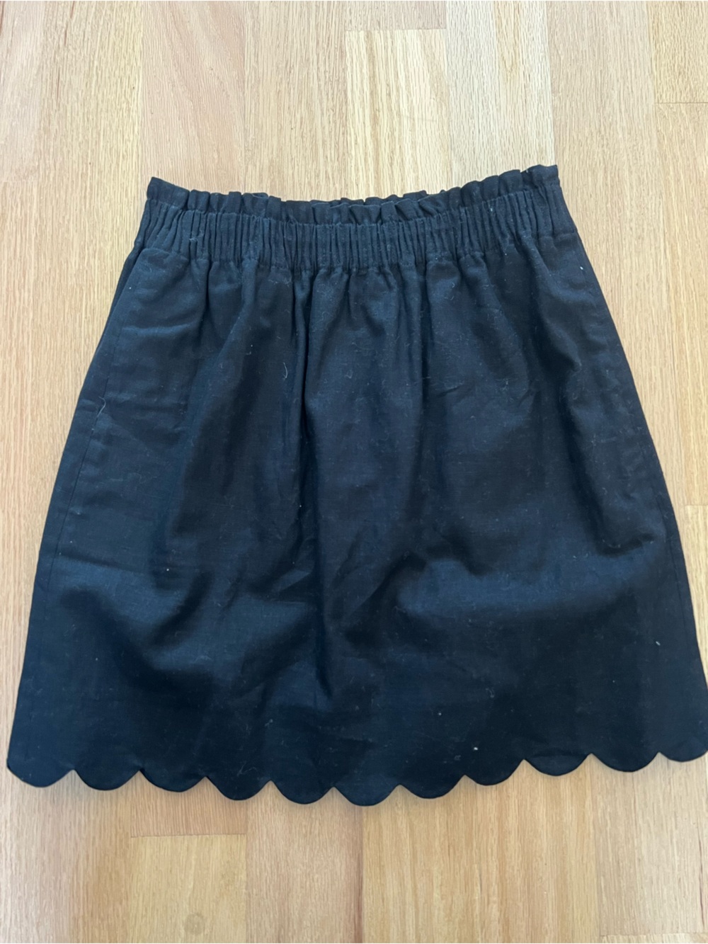 J. Crew Black Scalloped Hem Womens  Skirt